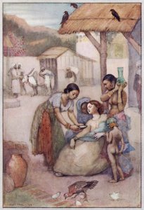 Ilustrace pro Cranford od paní Gaskell (barevné lito) od Evelyn Paul
