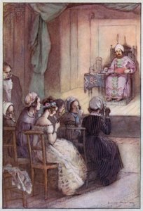 Ilustrace pro Cranford od paní Gaskell (barevné lito) od Evelyn Paul