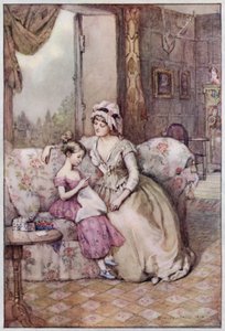 Ilustrace pro Cranford od paní Gaskell (barevné lito) od Evelyn Paul