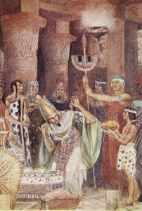 The Treasure-Chomber of Rhampsinites, ilustrace z „Mýtů starověkého Egypta“ od Lewise Spence od Evelyn Paul