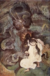 Tokoyo a mořský had, ilustrace z 