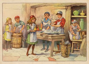 Malí dělníci: (barevná litografie) od Evelyn Stuart Hardy