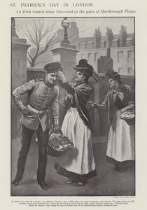Den svatého Patrika v Londýně (litho) od Everard Hopkins