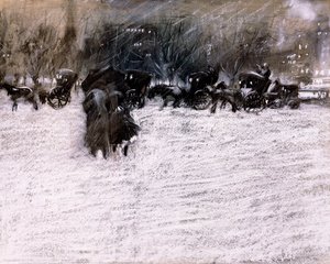 Park v zimě od Everett Shinn