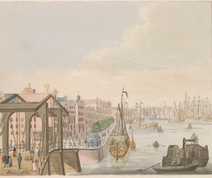 Exteriér v Amsterdamu, asi 1810-1813 Vue du Buitenkant le long de l