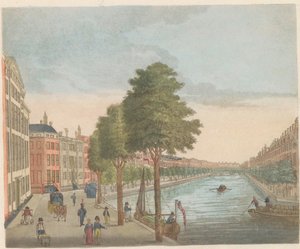 Pohled na Herengracht, asi 1810-1813 Vue du Heere-Gracht, cena du Spiegel-Street, jusqu