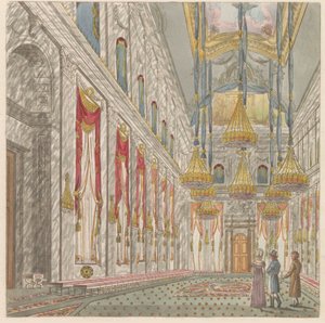 Interiér královského paláce na náměstí Dam, cca 1810-1813 Vue de l