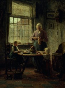 A Family Meal, cca 1890 (olej na plátně)