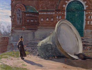 Zřícenina kostelních zvonů, 1924 od Evgeni Ivanovich Stolitsa