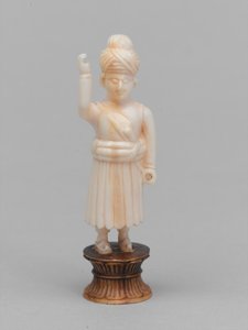 Černý pěšec, šachová figurka, Indie, cca 1820 od Evremond de Berard