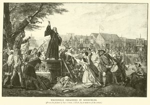 Whitefieldské kázání v Moorfields od Eyre Crowe