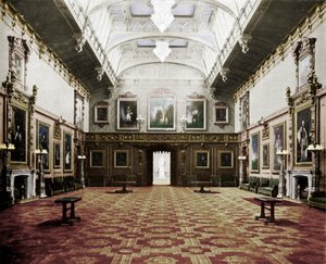 Zámek Windsor ve Waterloo Chamber, c1899, 1901