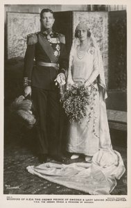 Svatba korunního prince Gustafa Adolfa Švédska a lady Louise Mountbattenové, 1923 od F.A Swaine