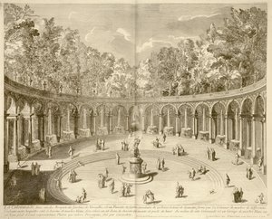 La Colonnade, Versailles, c.1715 (rytina) od F. (after) Delamonce