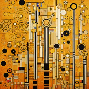 Minimalistické vzory klimt moderní výzdoba pokoje, Wall Art | Obrazy na plátně od F. Abderrahim