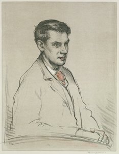 Portrét Alfreda Orage (tužka a akvarel na papíře) od F. Ernest Jackson