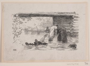 Ilustrace k "The Love Against the Stream" od F. Hendriksen
