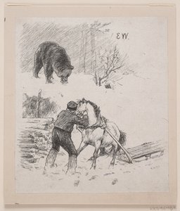 Ilustrace „Výborně a rychle zaplaceno“ od F. Hendriksen