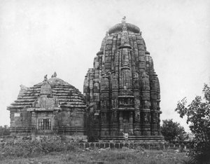 Chrám Lingaraj, Bhubaneswar, Orissa, Indie, 1905-1906