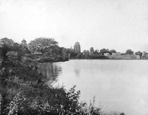 Chrámy Lingaraj, Bhubaneswar, Orissa, Indie, 1905-1906.