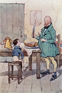 Ilustrace pro Davida Copperfielda (barevné lito) od F. M. B. Blaikie