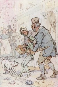 Ilustrace pro Oliver Twist (barevné lito)
