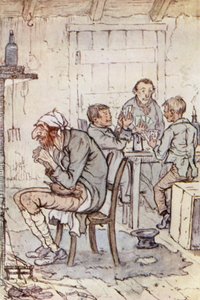 Ilustrace pro Oliver Twist (barevné lito) od F. M. B. Blaikie