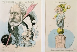 Karikatury Victora Huga (1802-85) a Napoleona III (1809-73) 1870