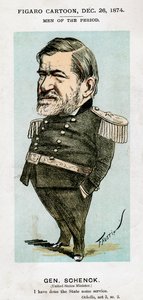 Robert C Schenck, americký armádní generál a diplomat, 1874.