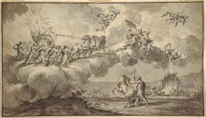 Tapestry Design: Apollo ve svém voze vedeném Aurorou