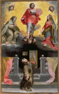 Kristus odpouští svatému Františkovi ve vidění od Federico Barocci