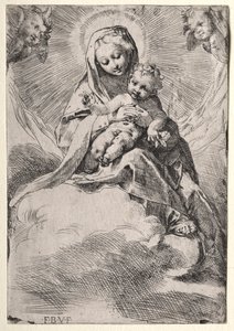 Madonna v oblacích od Federico Barocci