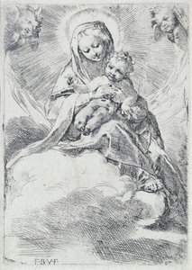 Madonna v oblacích od Federico Barocci