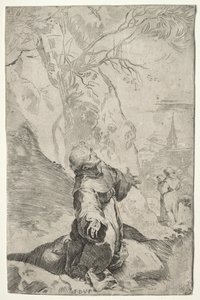 Svatý František přijímá stigmata od Federico Barocci