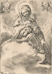 Panna sedící na oblaku, 1580-84. od Federico Barocci