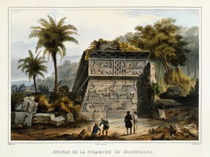 Ruiny pyramidy Xochicalco, 1839?