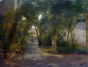 Vila v Portici, obraz Federica Rossana (1835-1912)