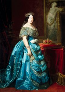 Portrét španělské královny Isabely II. (Isabela Bourbonská nebo Isabela de Borbon