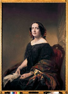 Portrét kubánské dopisovatelky Gertrudis Gomez de Avellaneda