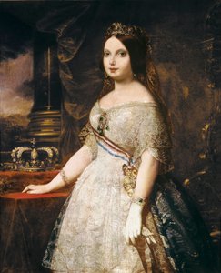 Španělská královna Isabella II (Isabella II Bourbonská, 1830-1904) Obraz Federica Madraza