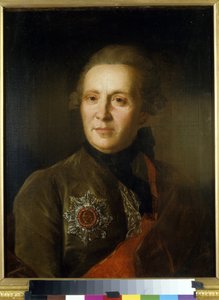 Portrét básníka Alexandra Sumarokova (1717-1777) (Portrét básníka A. Sumarokova). Obraz Fjodora (Fedora nebo Fiodora) Stěpanoviče Rokotova (1735-1808), olej na plátně, cca 1770-1780. Ruské umění 18. století. Státní muzeum umění Lotyšské republiky, Riga (L od Fedor Stepanovich Rokotov