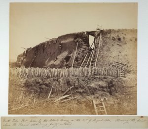 North Taku Fort, 21. srpna 1860 (černobílá fotografie) od Felice Beato
