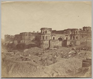 Mucha Bawn neboli stará citadela v Lucknow od Felice A. Beato