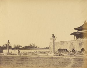 Vstup do Zimního paláce, Peking, říjen 1860 od Felice Beato