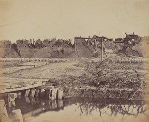 Exteriér severní pevnosti ukazující anglický vchod, 21. srpna 1860 od Felice Beato