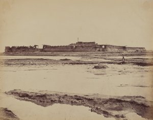 Exteriér pevnosti North Taku na řece Peiho, ukazující anglický a francouzský vchod, 21. srpna 1860 od Felice Beato