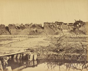 Exteriér severní pevnosti zobrazující anglický vchod 21. srpna 1860 od Felice Beato