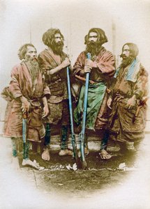 Skupina lidí Ainu, Japonsko, 1882