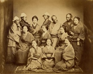 Japonská rodina od Felice Beato