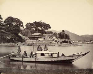 [Japonská vrak v kanálu, Nagasaki] od Felice Beato
